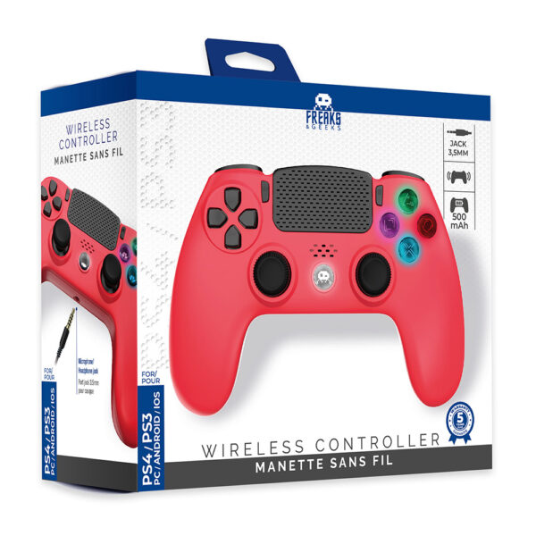 Manette PS4 - Sans fil - Rouge