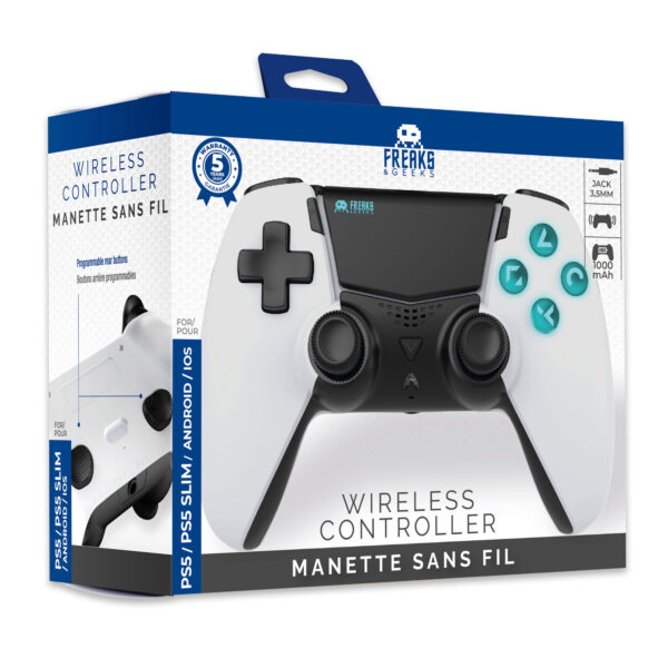Manette PS5 - Sans fil Bluetooth - Noire et blanche