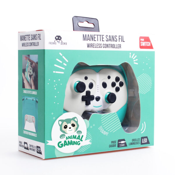 Manette Switch - Sans fil - Taille enfant - Pandy - Verte