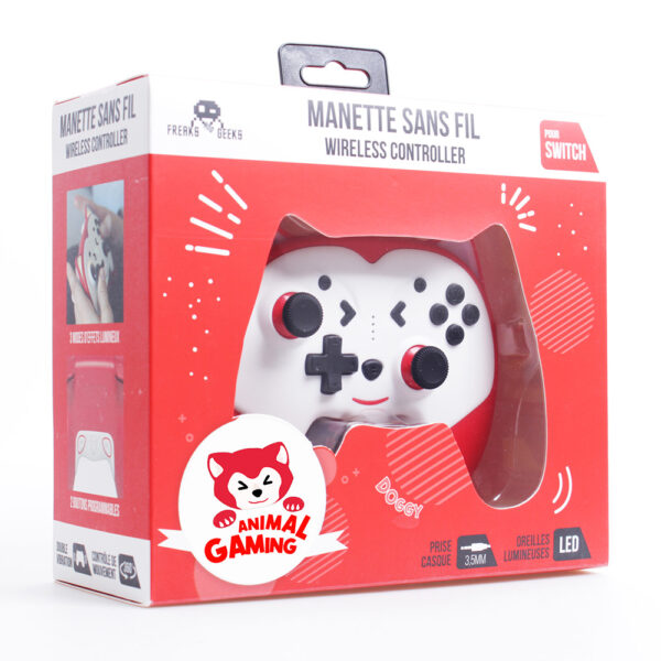 Manette Switch - Sans fil - Taille enfant - Doggy - Rouge