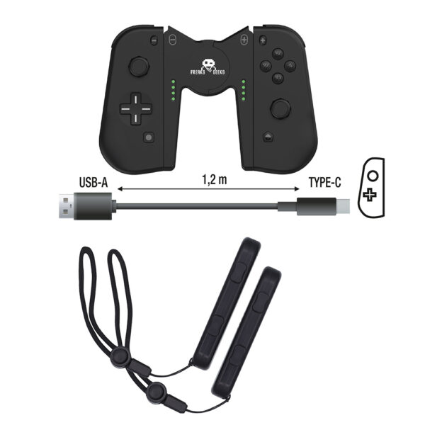 Manettes duo pro pack type Joy-Con - USB type-C - Noir - Détails