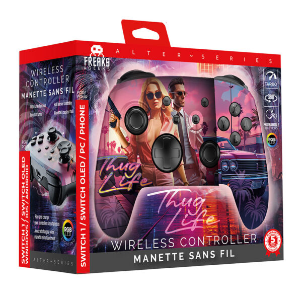 Manette Switch / PC - Sans fil - Thug Life
