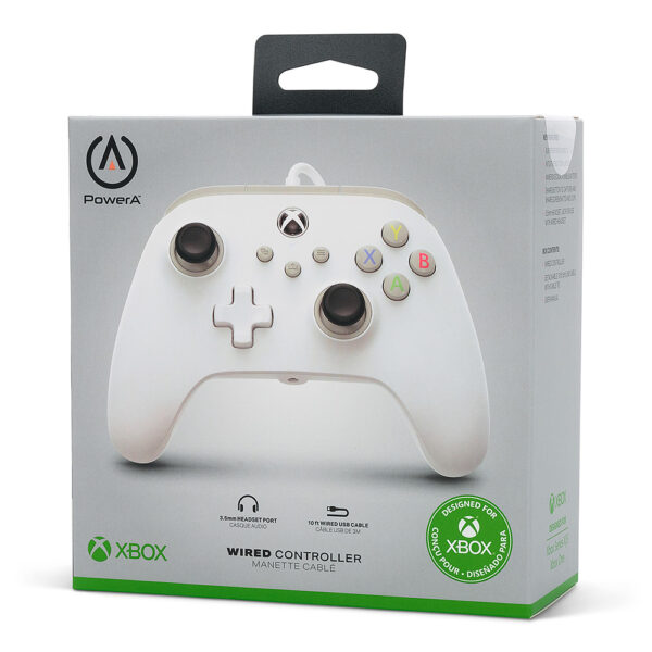 Manette Xbox One / Series X|S et PC - Filaire - Blanche