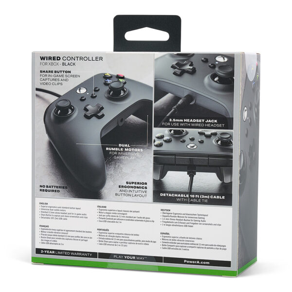 Manette PC / Xbox One / Series X|S - Filaire - Noire