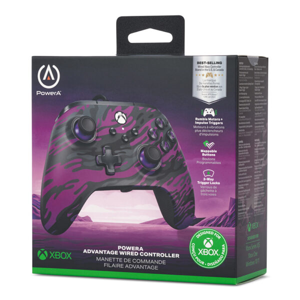 Manette Xbox Series X|S - Filaire - Camouflage violet