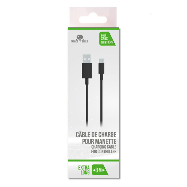 Cable de recharge - Xbox Series X Type C (Embout secteur non inclus) - Boite