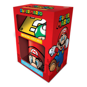 Coffret cadeaux - Mug / Porte-cle / Sous-verres - Super Mario