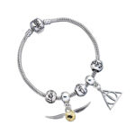 Bijou Harry Potter - Bracelet - Reliques de la mort - Vif d’or - 3 perles de sort