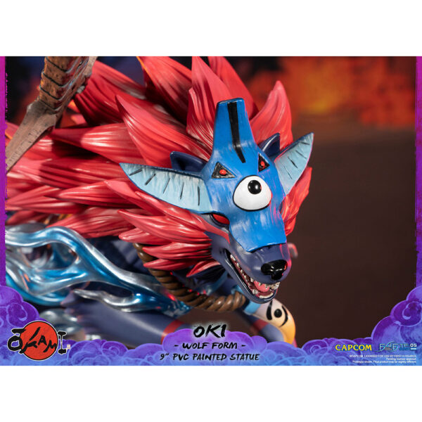 Figurine Okami - Oki Wolf - 21cm - Zoom tête