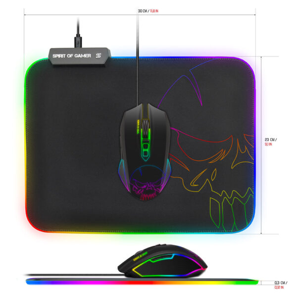 Tapis de souris - Spirit Of Gamer - Taille M - RGB - Mise en situation