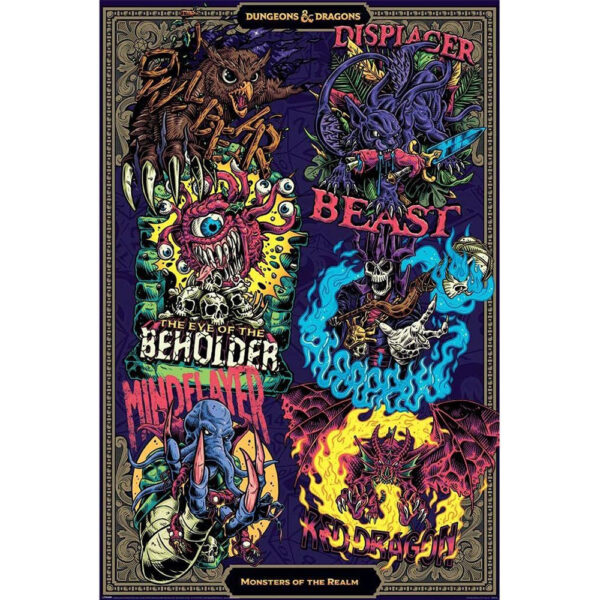 Maxi Poster Donjons et Dragons - Monsters of the Realm