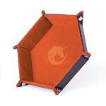 Piste de des - Licorne majestueuse - Cuir et velours - Orange