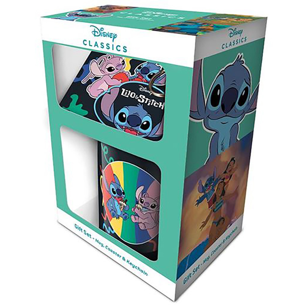 Coffret cadeau Lilo et Stitch - Mug / Porte-cle / Sous-verres