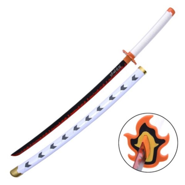 Katana en bambou - Inspire du katana de Rengoku Kyojuro (Demon Slayer)