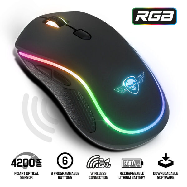 Souris sans fil - Spirit Of Gamer - Pro M9 - RGB - Détails