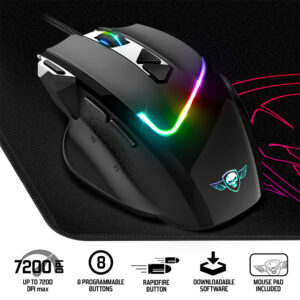 Pack gaming souris filaire Pro M3 RGB / Tapis de souris - Spirit Of Gamer