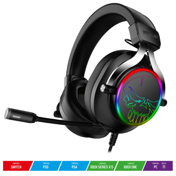 Casque gaming XPERT H600 son 7.1 avec micro - PS4 / PS5 / Switch / PC / Xbox Series X|S / Xbox One - RGB