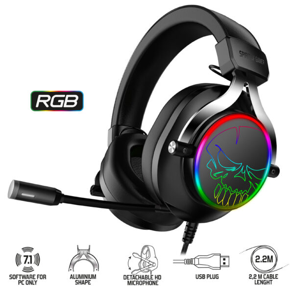 Casque XPERT H600 son 7.1 avec micro - PS4 / PS5 / Switch / PC / Xbox Series X|S / Xbox One - RGB - Infos