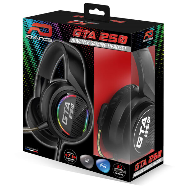 Casque GTA 250 avec micro - PS4 / PC - RGB - Boite