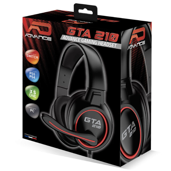 Casque GTA 210 avec micro - PS4 / PS5 / Xbox One / Series X / Switch / PC - Boite