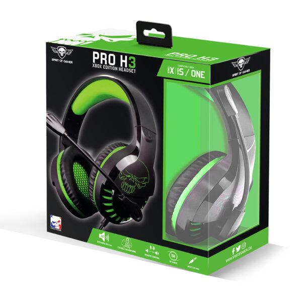 Casque pro H3 avec micro - PS4 / PS5 / Xbox One / Series X / Switch - Vert - Boite