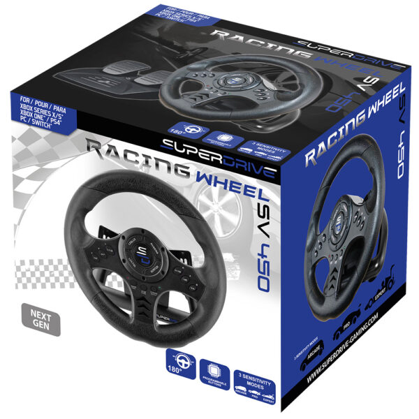 Volant SV450 et Pedalier - PS4 / PS3 / Xbox One / Series X|S / PC / Switch - Boite