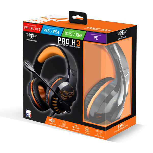 Casque Pro H3 avec micro - PS4 / PS5 / Xbox One / Series X / Switch / PC - Boite