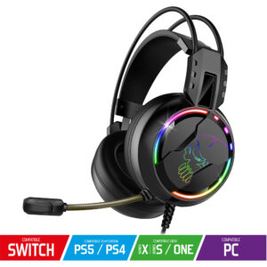 Casque gaming pro H7 avec micro - PS4 / PS5 / Xbox One / Series X / Switch / PC - RGB