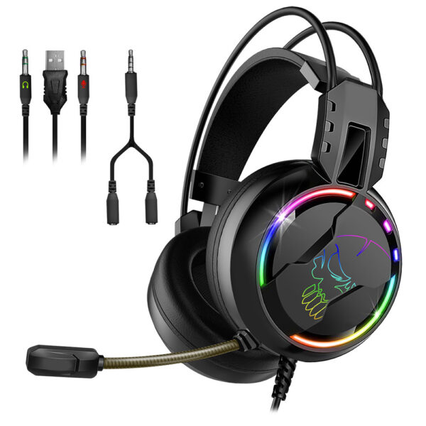 Casque pro H7 avec micro - PS4 / PS5 / Xbox One / Series X / Switch / PC - RGB - Matériel