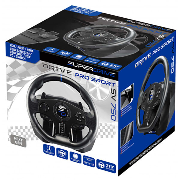 Volant SV850 et Pedalier - PS4 / Xbox One / Series X / PC / Switch - Boite