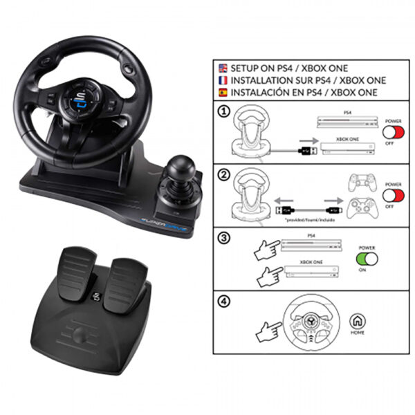 Volant G5 550 et Pedalier - PS4 / PS3 / Xbox One / Series X|S / PC - Consignes