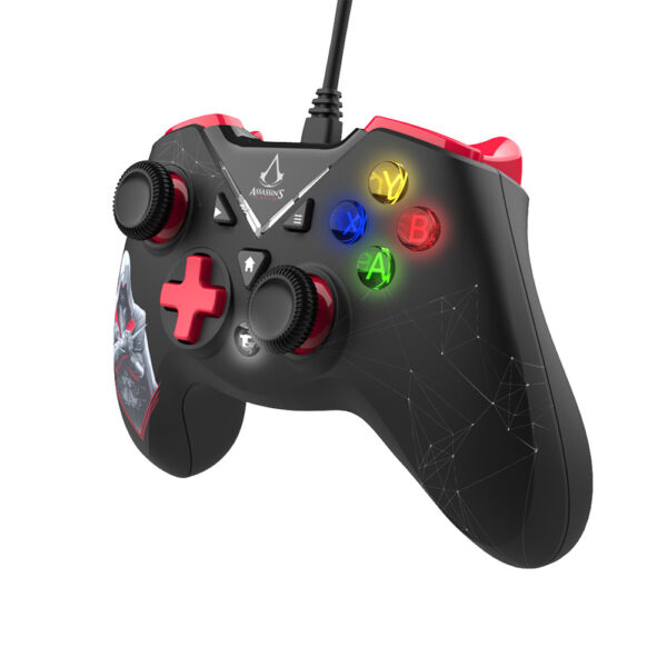 Manette PC - Filaire - Assassin's Creed - Noire et rouge