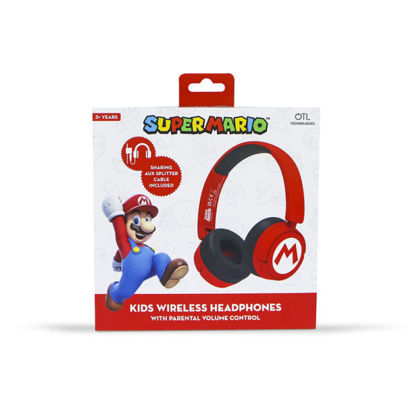 Casque Bluetooth enfant - PS5 / PS4 / Xbox Series X|S / Switch - Logo Mario - Boite