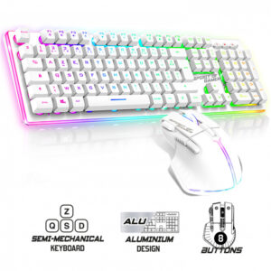 Pack Gamer Ultimate 600 sans fil blanc - Clavier / Souris - Spirit Of Gamer