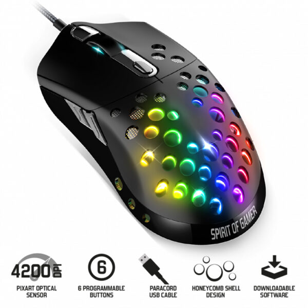 Souris gamer filaire - Spirit Of Gamer - Elite M80 - RGB