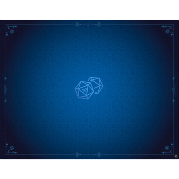 Tapis de jeu de cartes - D20 Bleu saphir - Neoprène