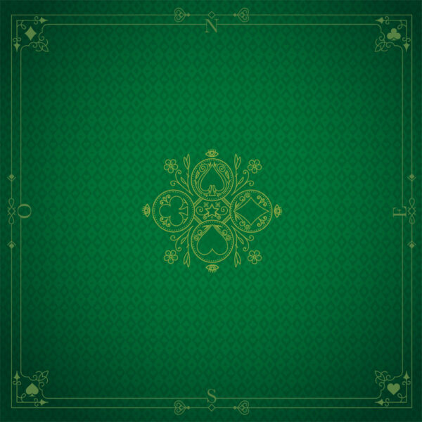 Tapis de jeu de cartes - Vert foncé - Neoprène