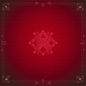 Tapis de jeu de cartes - Rouge - Neoprène