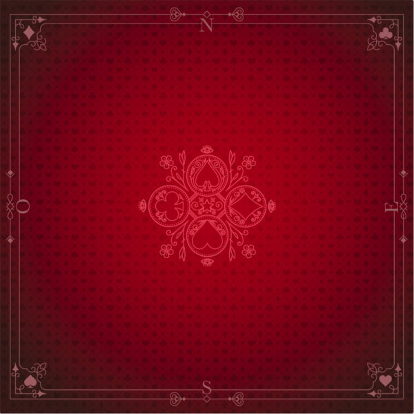 Tapis de jeu de cartes - Rouge - Neoprène