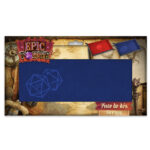 Piste de dés couloir - D20 bleu - Cuir et velours