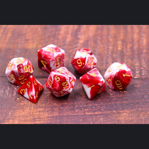 Lot de 7 dés multi-format - Cherry Cream