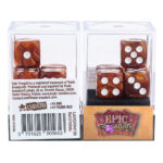 Lot de 5 dés 6 faces - Brown Pearl