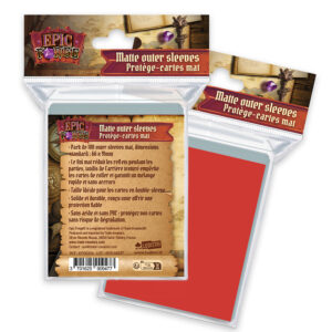 Lot de 100 sleeves rouge mat - 66 x 91 mm