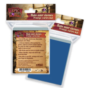 Lot de 100 sleeves bleu mat - 66 x 91 mm