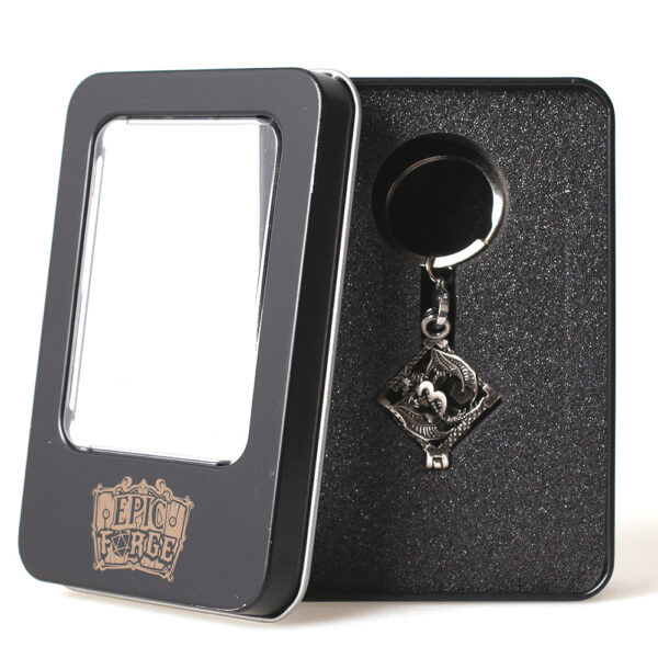 Porte-clé D6 - Lot de 7 mini dés (5mm) - Argent