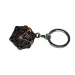 Porte-clé D20 - Lot de 7 mini dés (5mm) - Vieux rose