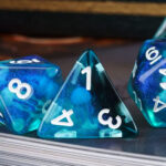 Lot de 7 dés - Résine - Méduse