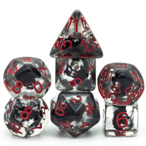 Lot de 7 dés - Résine - Chauve-souris