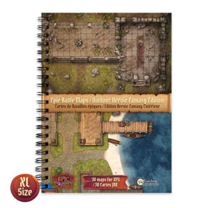 Livre plateau de jeu : extérieur Heroic Fantasy (A3)