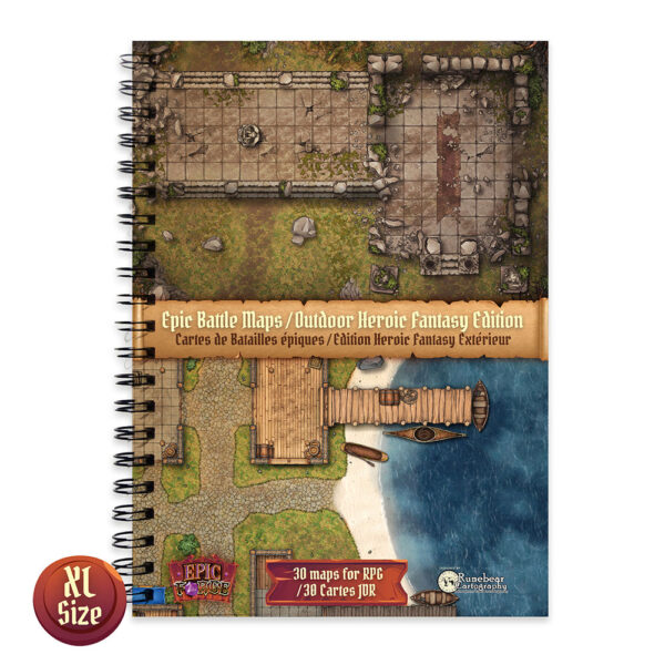 Livre plateau de jeu : extérieur Heroic Fantasy (A3)
